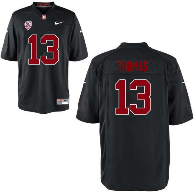 Men Stanford Cardinal #13 Taijuan Thomas College Football Jerseys Sale-Black